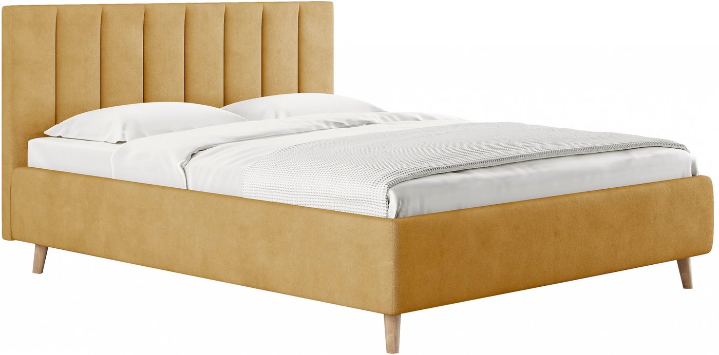 

Кровать Сонум Alma 160x200 (замша горчичный)