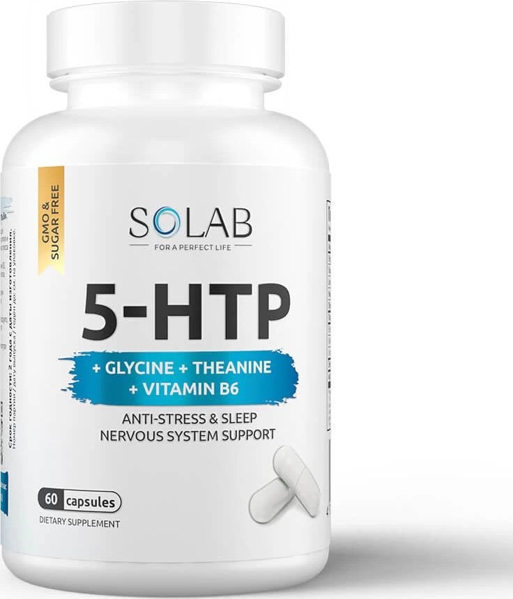 

БАД Solab 5-HTP с глицином, теанином и витамином В6 (60 капсул)