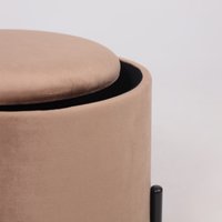 Пуфик AksHome Boot (серо-бежевый велюр MY 180G-13/черный)