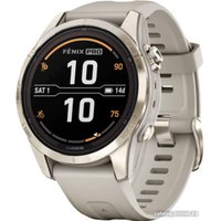 Умные часы Garmin Fenix 7S Pro Sapphire Solar (мягкое золото/песок)