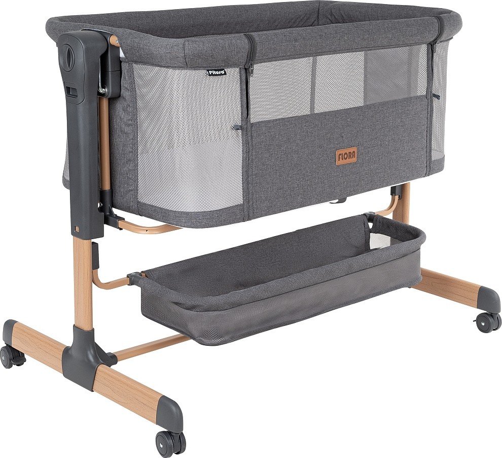

Приставная детская кроватка Pituso Flora OD-B12 (темно-серый)
