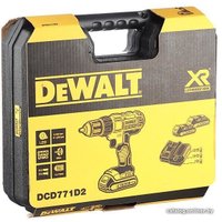 Дрель-шуруповерт DeWalt DCD771D2 (с 2-мя АКБ 2 Ah)