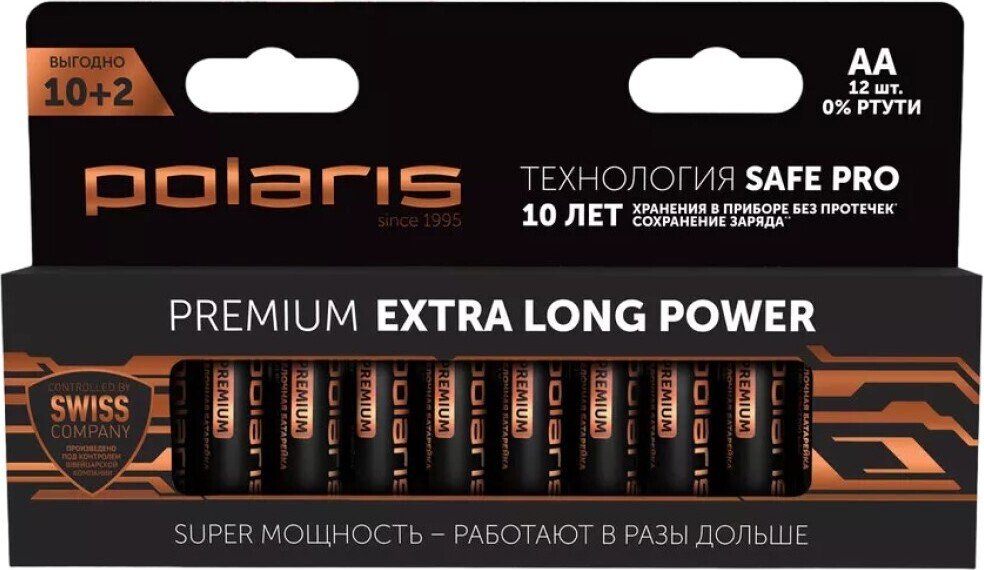 

Батарейка Polaris АА LR06 BP12 Premium