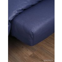 1.5-спальный комплект постельного белья Loon Emily (1.5-спальный, наволочка 70x70, темно-синий)