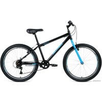 Велосипед Altair MTB HT 24 1.0 2020 (черный/голубой)