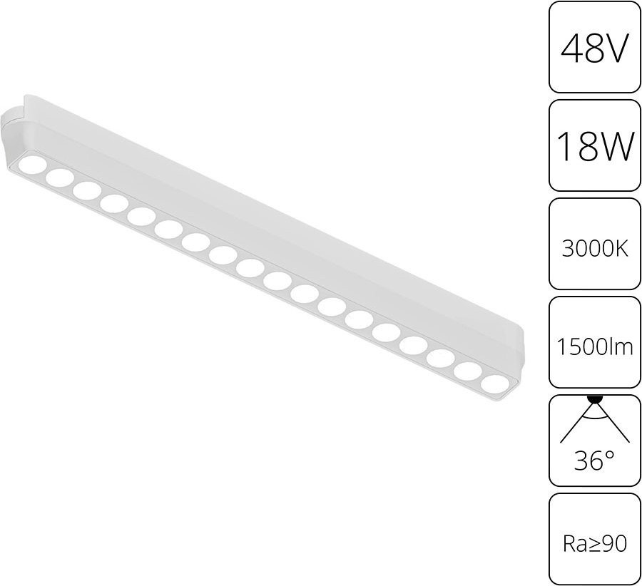 Трековый светильник Arte Lamp Rapid A1169PL-1WH