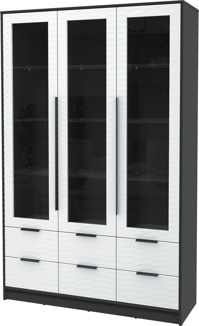 

Шкаф-витрина Интерлиния Концепт Зодиак КТ-ШВ3 с подсветкой (антрацит/белый)