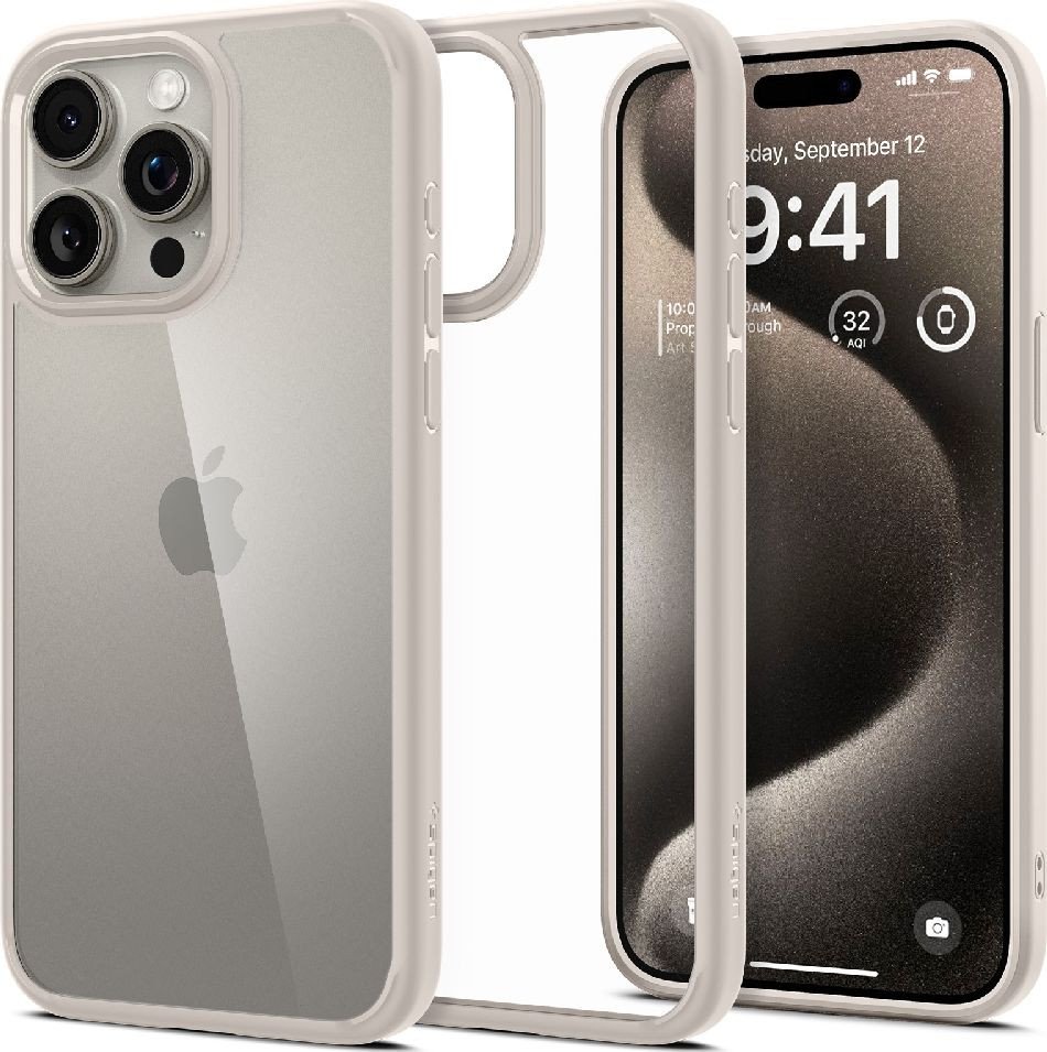 

Чехол для телефона Spigen Ultra Hybrid для iPhone 15 Pro Max ACS07209 (серый)