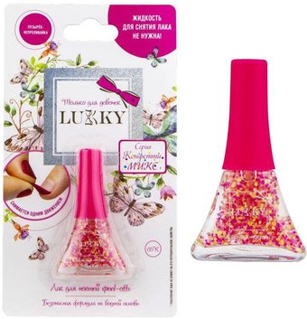 Лак для ногтей детский Lukky Peel-Off Конфетти-Микс Т16750 (розово-золотистый)