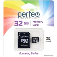 Карта памяти Perfeo microSDHC PF32GMCSH10AES 32GB (с адаптером)