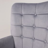 Интерьерное кресло AksHome Oda (серый велюр HCJ-40/черный)