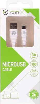 

Кабель Digital Part MC-302 USB Type-A - microUSB (1 м, белый)