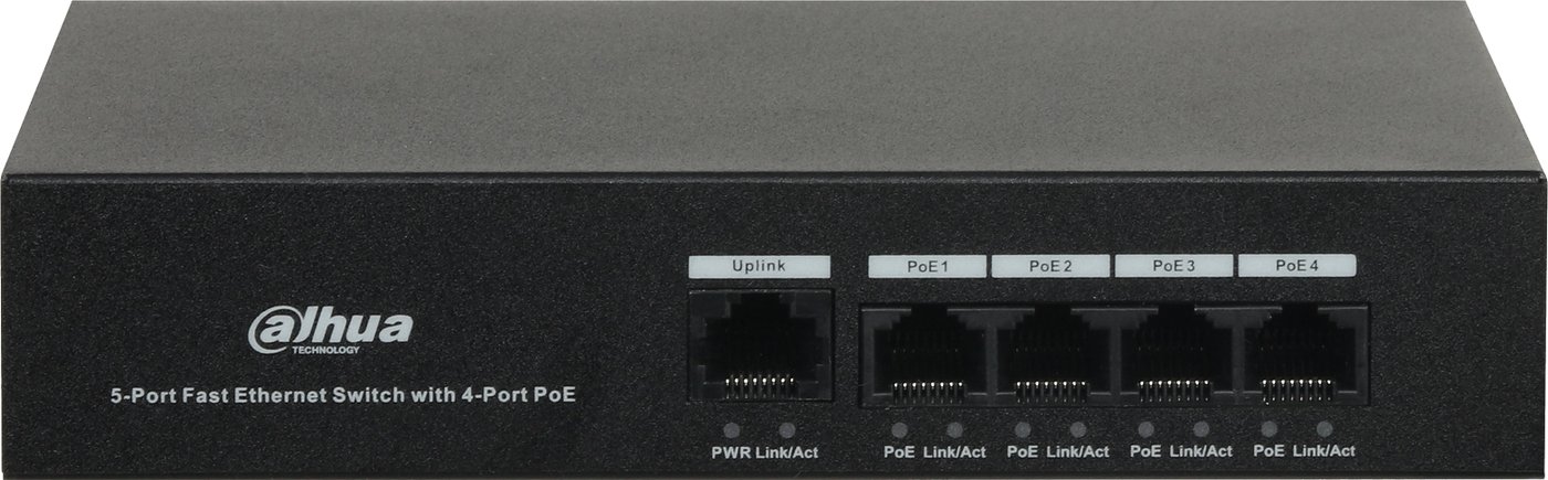 

Неуправляемый коммутатор Dahua DH-PFS3005-4ET-36