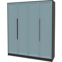 Шкаф распашной Интерлиния Концепт Тренд КТ-Ш4 (антрацит/океан)