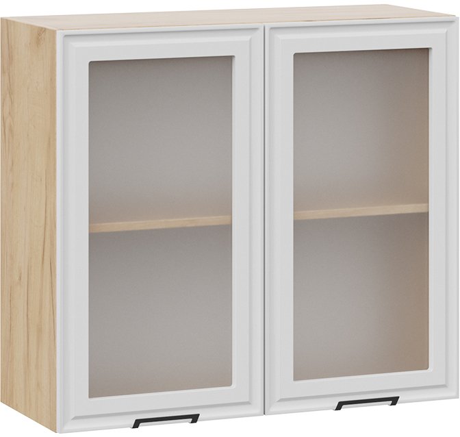 

Шкаф навесной Трия Белладжио 1В8С (дуб крафт золотой/фон белый)