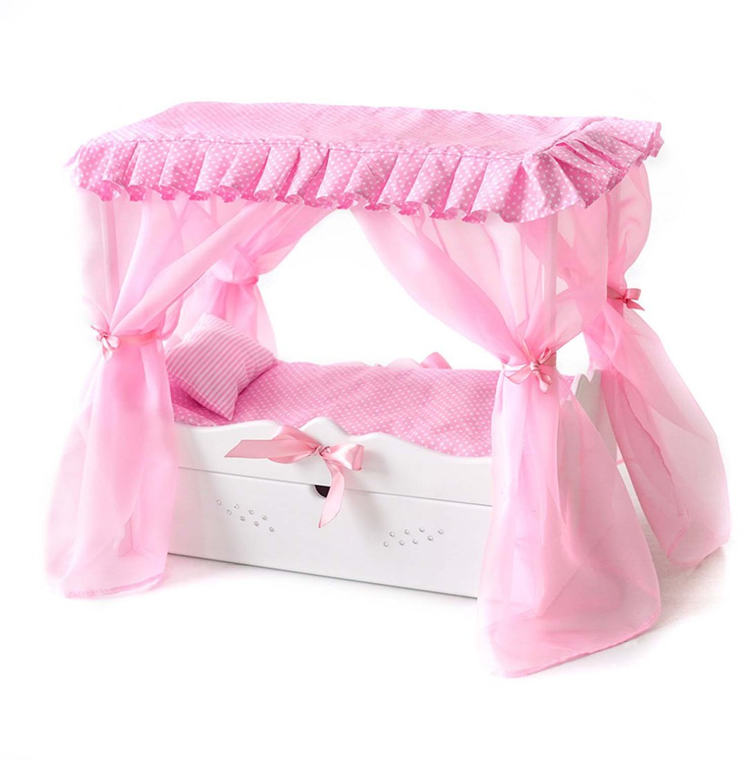 

Кроватка для кукол Leader Toys Diamond Princes c царским балдахином 71219 (белый)