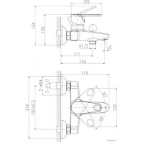 Смеситель Cersanit Brasko 64512