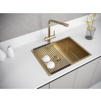 Кухонная мойка Paulmark Next 58 Uni PM215844-BG (золото/брашированное золото)