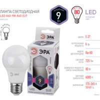 Светодиодная лампочка ЭРА STD LED A60-9W-860-E27 Б0032248