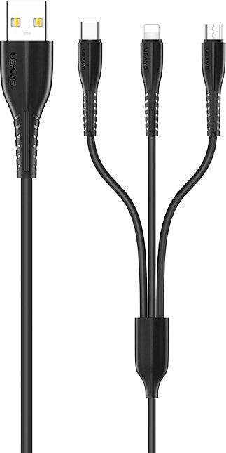 

Кабель Usams U35 Lightning/Type-C/MicroUSB US-SJ367 (черный)