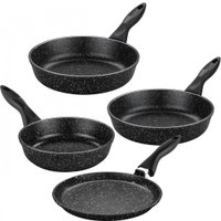 Набор сковород Elan Gallery Гармония вкуса 120112+4 (черный мрамор)