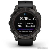 Умные часы Garmin Fenix 7 Pro Sapphire Solar (карбоново-серый титан/черный)