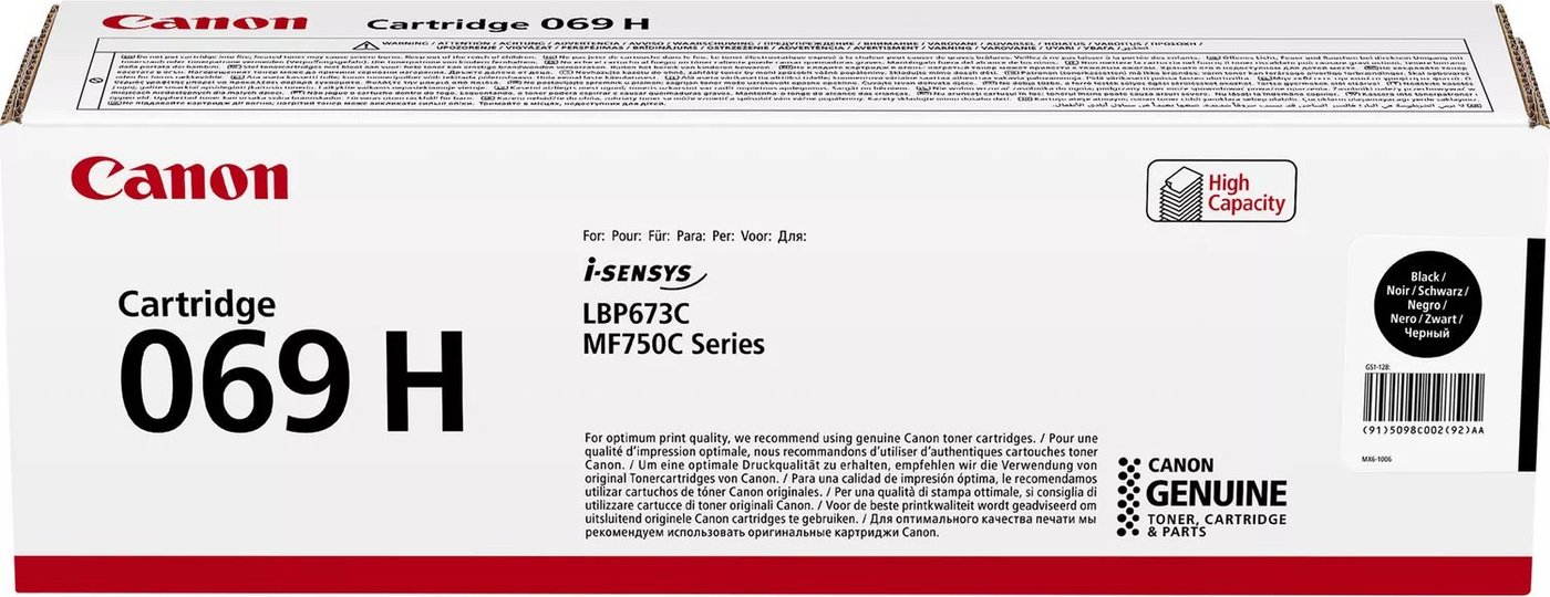 

Картридж Canon 069HBK 5098C002/004