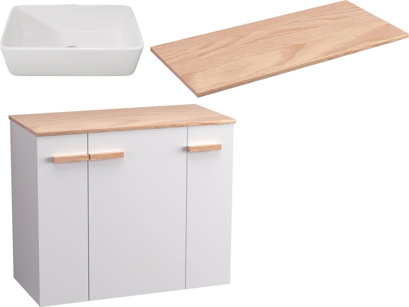 

Lauter Комплект мебели для ванной Adri тумба, столешница, раковина 21674A (79 см, белый глянец)