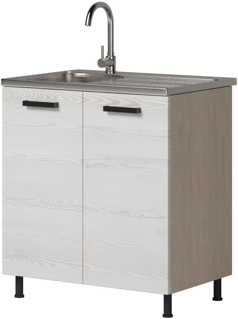 

Шкаф напольный Genesis Мебель Алиса Лофт 600 2 двери (дуб сонома/сосна белый)