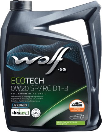 

Моторное масло Wolf EcoTech 0W-20 SP/RC D1-3 4л