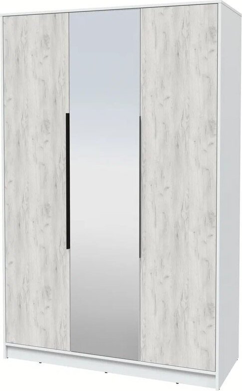 

Шкаф распашной Интерлиния Концепт КТ-Ш3з (дуб белый/белый платинум)