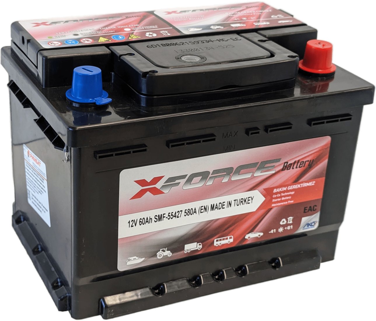 

Автомобильный аккумулятор XFORCE 60 R+ низк. (60 А·ч)