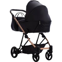 Универсальная коляска BEBETTO Yoddi Premium Class (3 в 1, 02 черная кожа/рама бронза)