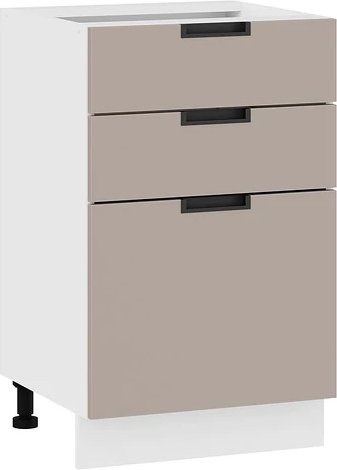 

Шкаф напольный Трия Гренада с тремя ящиками 1Н5Я3 (белый/холст латте)