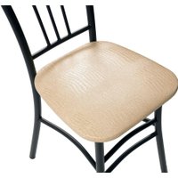 Стул ВВР Трилогия (бежевый крокодил/черный, экокожа)