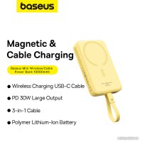 Внешний аккумулятор Baseus Magnetic Fast Charge Power Bank Type-C Edition 30W 10000mAh (желтый)