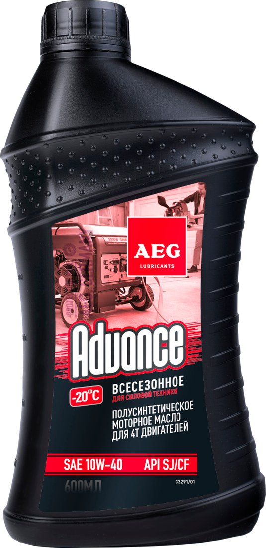 

Моторное масло AEG Lubricants Advance SAE 10W-40 API SJ/CF 0.6л