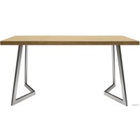 Кухонный стол Buro7 Уиллис 150 (классика, дуб натуральный/серебро)