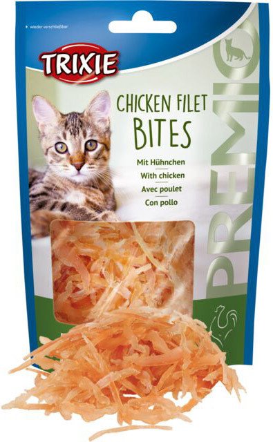 

Лакомство для кошек Trixie PREMIO Chicken Filet Bites (куриные ломтики с курицей) 50 г