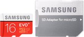 Samsung EVO+ microSDHC 16GB + адаптер [MB-MC16DA]