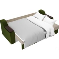 Диван Лига диванов Сенатор 102753 (микровельвет, бежевый/зеленый)