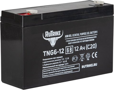 

Тяговый аккумулятор Rutrike TNG6-12 (12 А·ч)