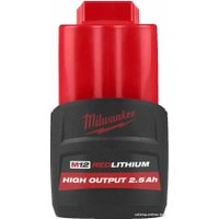 Аккумулятор Milwaukee M12 M12HB2.5 4932480164 (12В/2.5 Ач)