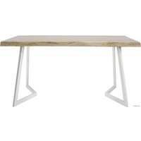 Кухонный стол Buro7 Уиллис 150 (с обзолом, дуб беленый/белый)