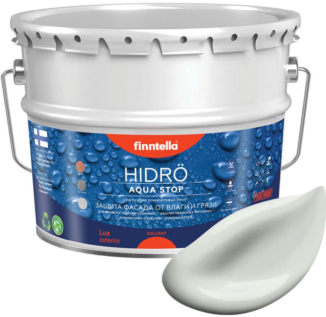 

Краска Finntella Hidro Marmori F-14-1-9-FL056 9 л (серый)