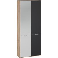 Шкаф распашной Трия Глосс 366 СМ-319.07.015 ( яблоня беллуно/cтекло графит матовый)