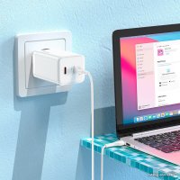 Сетевое зарядное Hoco N23 USB Type-C (белый)