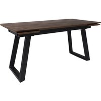 Кухонный стол ОКА Сангай 136-196x80x80 (дуб галифакс/черный)