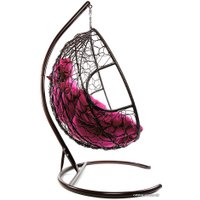 Подвесное кресло M-Group Для двоих 11450208 (коричневый ротанг/розовая подушка)