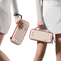 Чехол для приставки Tomtoc FancyCase G05 Slim для Nintendo Switch/Nintendo Switch OLED (белый/красный)